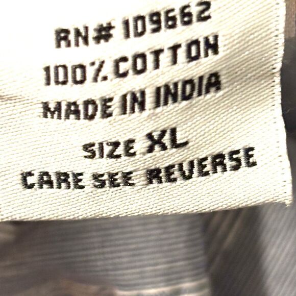 Tulip clothing XL blue white seersucker button front pocket back detail tunic - Picture 13 of 14